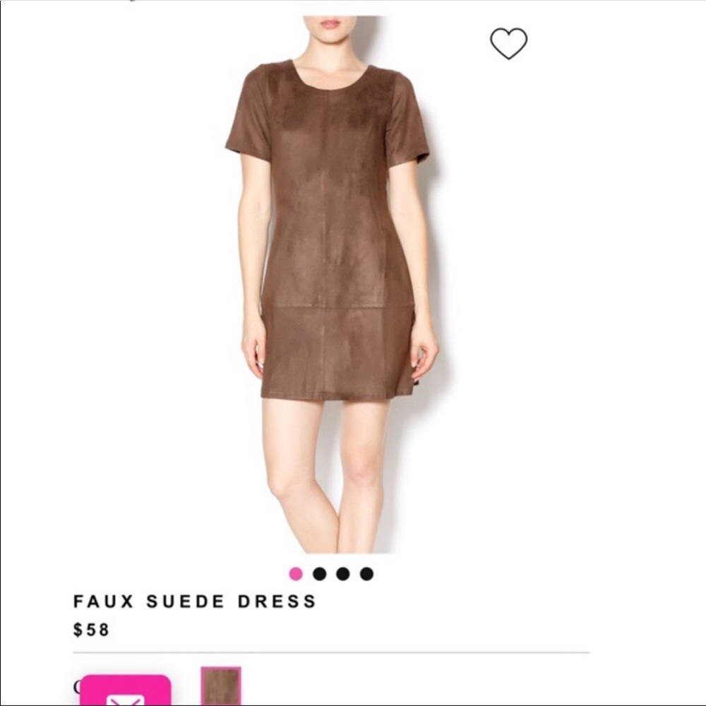 Faux Suede Dress
